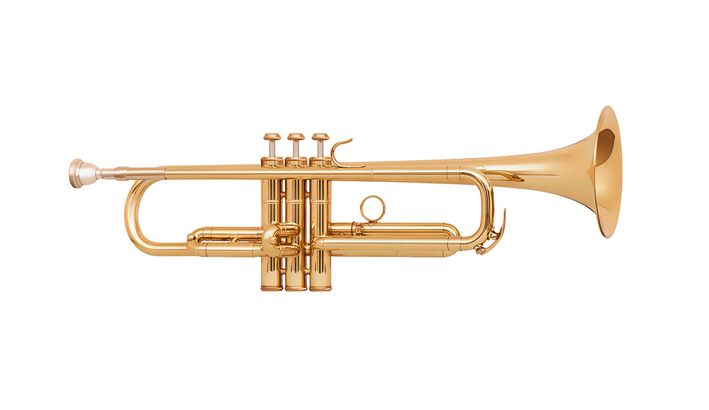 Trumpet isolated on white background